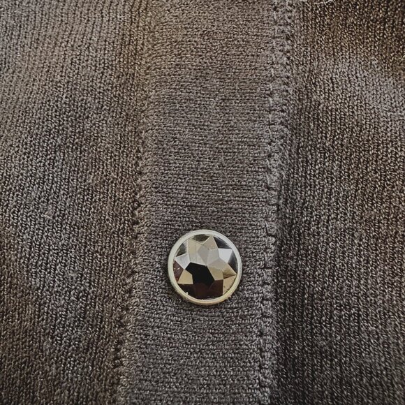 White House/Black Market Womens Black Jewel Snap Button Down Cardigan Sweater XS - Picture 3 of 3